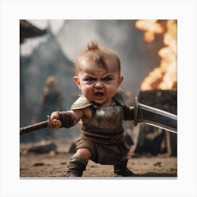 Soldier Of The Cradle War Canvas Print