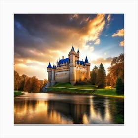 Castle At Sunset Canvas Print