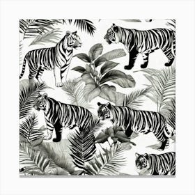 Animals in jungle Canvas Print