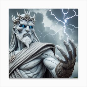 King Of The Gods Statue Canvas Print