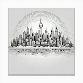 Shanghai Skyline 7 Canvas Print