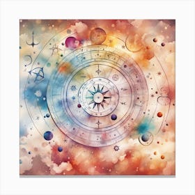 Astrology Star Chart 1 Canvas Print