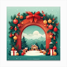 Christmas Arch Canvas Print