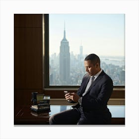 Portrait Of A Businessman 4 Canvas Print