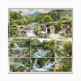 Waterfalls In Croatia Canvas Print