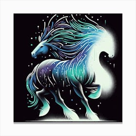 Horse In The Night Sky Canvas Print