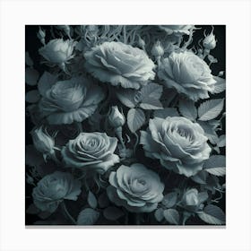 Roses In The Dark 3 Canvas Print