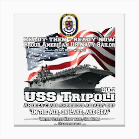 Uss Tripoli (Lha 7) America Class Amphibious Assault Ship Canvas Print