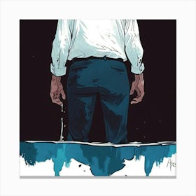 Man In The Water Canvas Print