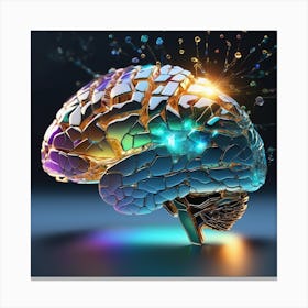 Brain 3d Image Canvas Print