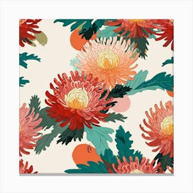 Abstract Japanese chrysanthemum Canvas Print