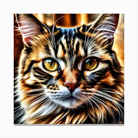 Portrait Of A Cat 2 Canvas Print