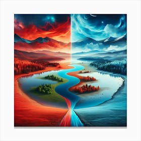 River In The Sky Canvas Print