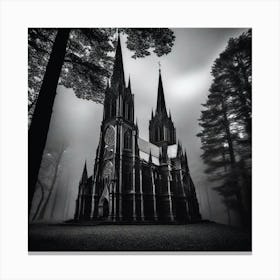 Church In The Woods Canvas Print