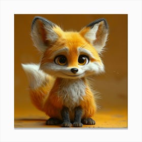 Cute Fox 90 Canvas Print