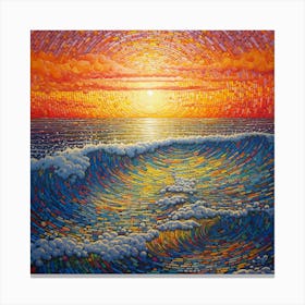 Sunset Over The Ocean 11 Canvas Print