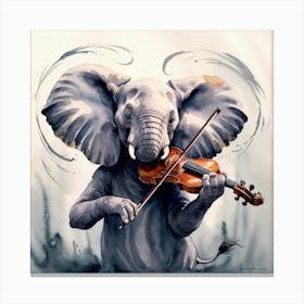 Leonardo Phoenix 09 A Majestically Melancholic Elephant Its La 0 Canvas Print