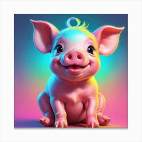 funky piggy Canvas Print