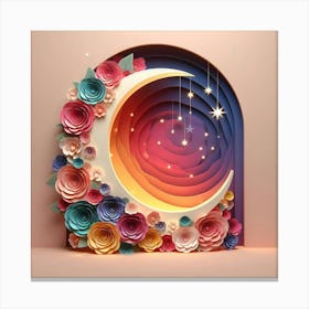 3d Paper Art 3 Canvas Print