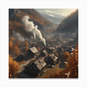 Village In Autumn 5 Canvas Print