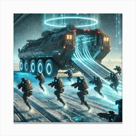 A Futuristic Sci Fi Depiction Of Rapid Deployment Canvas Print