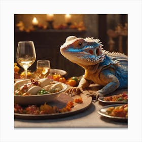 Dragon Thanksgiving Canvas Print