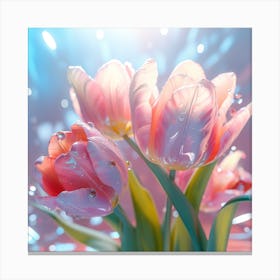 Pink Tulips Canvas Print