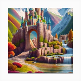 A beautiful and wonderful castle in the middle of stunning nature 8 Canvas Print