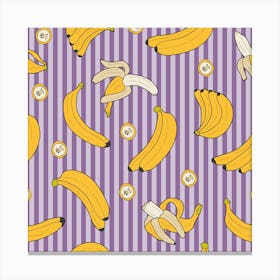 Pattern Bananas Fruit Tropical Seamless Texture Graphics Canvas Print