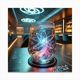 A Futuristic Drink Presentation Of Nebula Nectar I Canvas Print