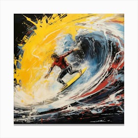 Surfer In The Wave 1 Canvas Print