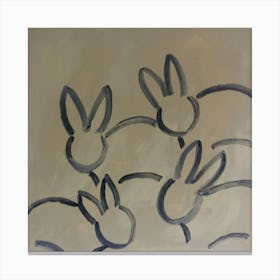 Rabbits 4, Abstract, Oils Canvas Print