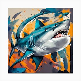 Pisces Shark Showing Jaws Canvas Print