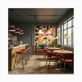 Coffee Shop Interior Canvas Print