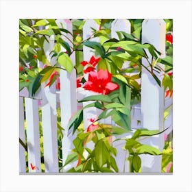 Red Hibiscus Canvas Print