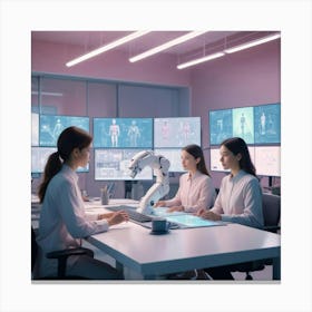 Women In Medical Office Canvas Print