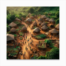 Village In Africa Canvas Print