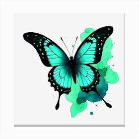 Green Butterfly Canvas Print