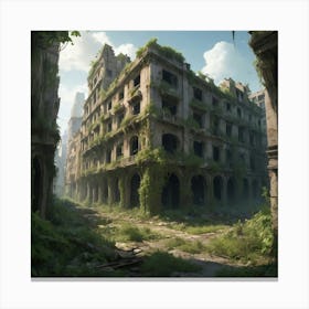 Last Of Us City art print 3 Canvas Print