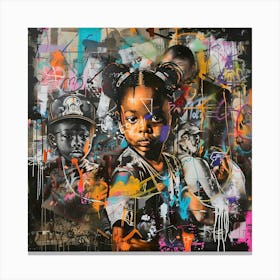 Mural 8, Graffiti, Street Art, Urban Hues Canvas Print