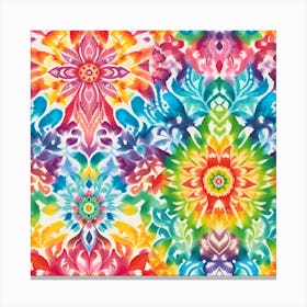 Colorful Flower Pattern Canvas Print