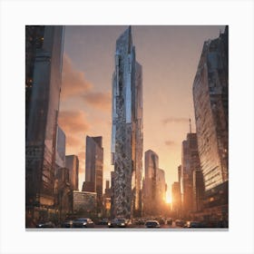 Futuristic Cityscape 63 Canvas Print