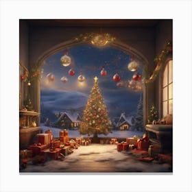 Christmas Scene Canvas Print