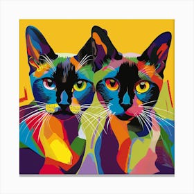 Kisha2849 Burmese Cats Colorful Picasso Style No Negative Space 35591f4a 3447 4cd7 8b51 3b6a3210e036 Canvas Print