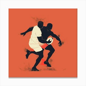 Rugby Players In Action Canvas Print