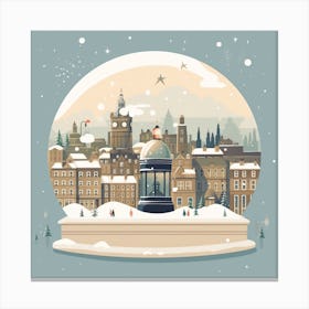 Edinburgh Scotland 5 Snowglobe Canvas Print