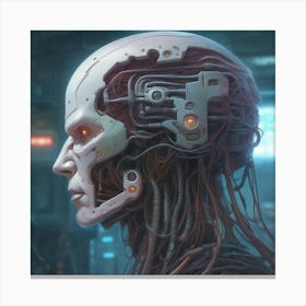 Futuristic Portrait 4 Canvas Print