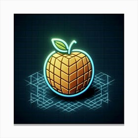 Apple On A Grid Canvas Print