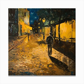 Van Gogh Style. Night Watchman at Arles Series 3 Canvas Print