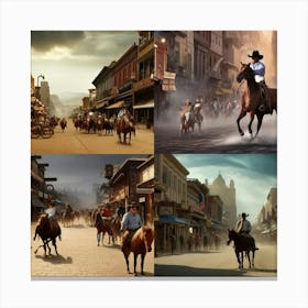 Wild Western Town Canvas Print